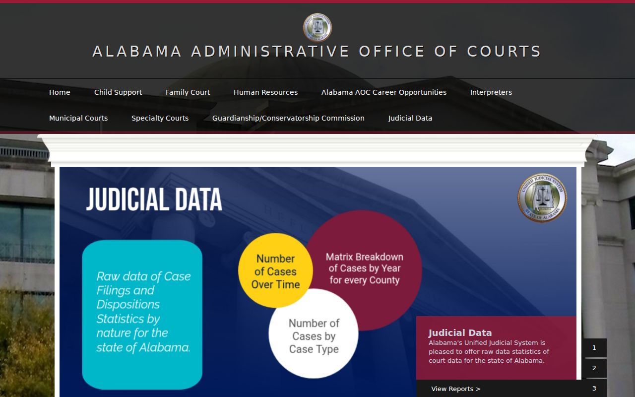 Alabama court records services from the Administrative Office of Courts