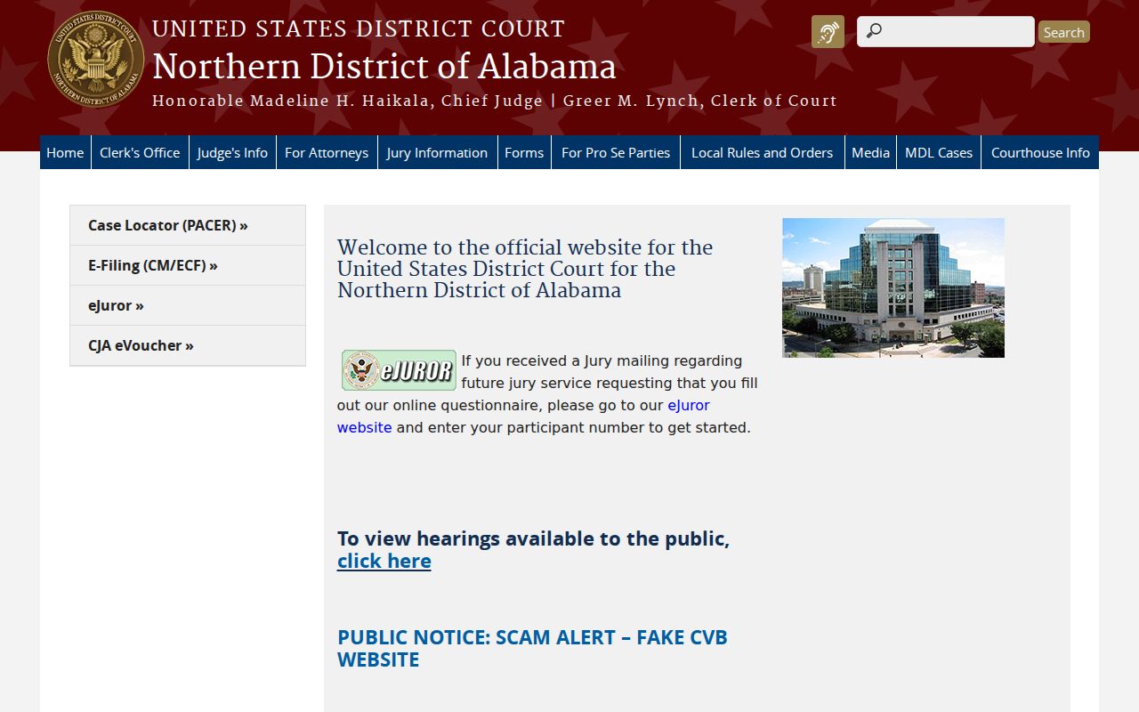 Northern District federal source related to Alabama warrant records